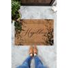 Green Leaf Welcome Decorative Door Mat