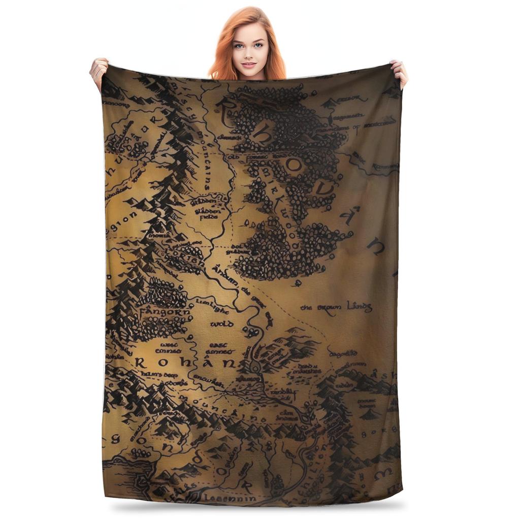 L-Lords Of The R-Rings Warm Soft Blankets Students Plush Throw Blanket Novelty Bedroom Flannel Bedspread Sofa Bed Cover