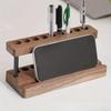 Creative Walnut Pens Holder Multifunction Toothbrush Holder Brush Display Case  Office/School