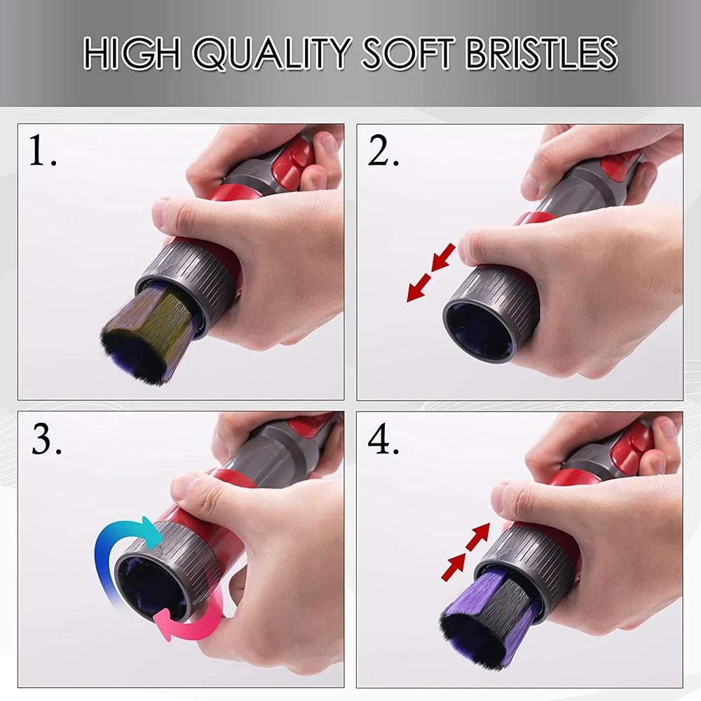 Vacuum Cleaner Traceless Dust Removal Soft Brush hose for Dyson V7 V8 V10 V11 V12 V15 Suction Head Accessories Cleaner Parts