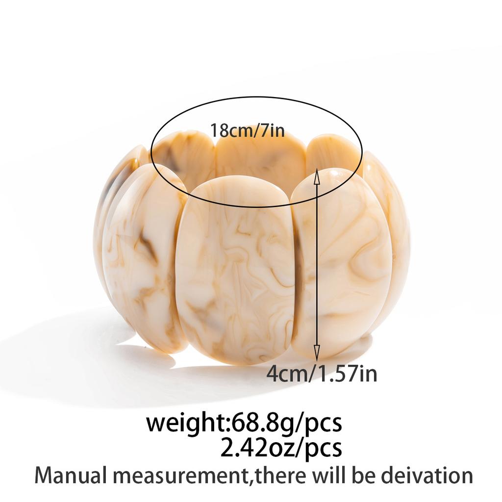 DIEZI 8 Style New Bohemian Beige White Acrylic Resin Bangles Exaggeration Fashion Geometric Wide Bangles Bracelets For Women Men