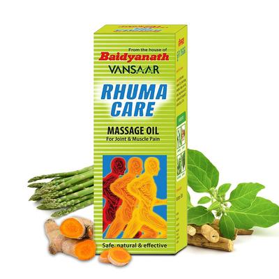 Массажное масло Vansaar Rhuma Care 100 мл Упаковка 1 шт. для облегчения боли в суставах и мышцах Аюрведическая формула