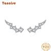 Танциз стерлингового серебра 925 пробы циркон серьги серьги-капли для женщин подарки на свадьбу