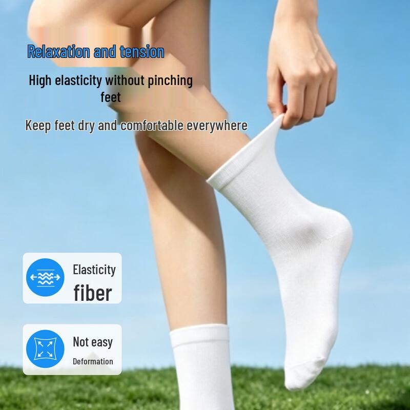 Qihaiqiu Unisex Disposable Crew Socks