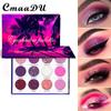 CmaaDu 12 Color Shiny Shadow Plate нелегко удалить макияж и макияж