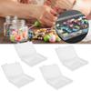 4pcs Flap Lid Transparent Plastic Box Transparent Multipurpose Storage Box  Office Supplies