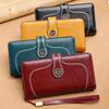 Genuine Leather Wallet for Womens Large Capacity Made From Oil Wax Cowhide Nice and Elegant