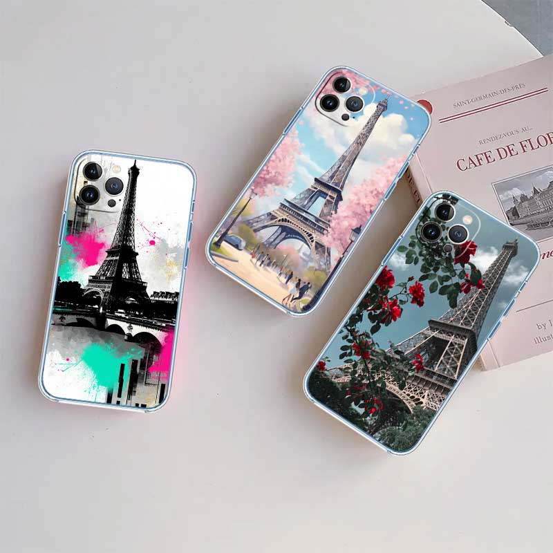 RE49 Париж Эйфелева башня Прозрачный чехол для телефона для Motorola Moto G7 G8 G9 G84 G85 G73 G24 G15 Z2 Play Power Plus