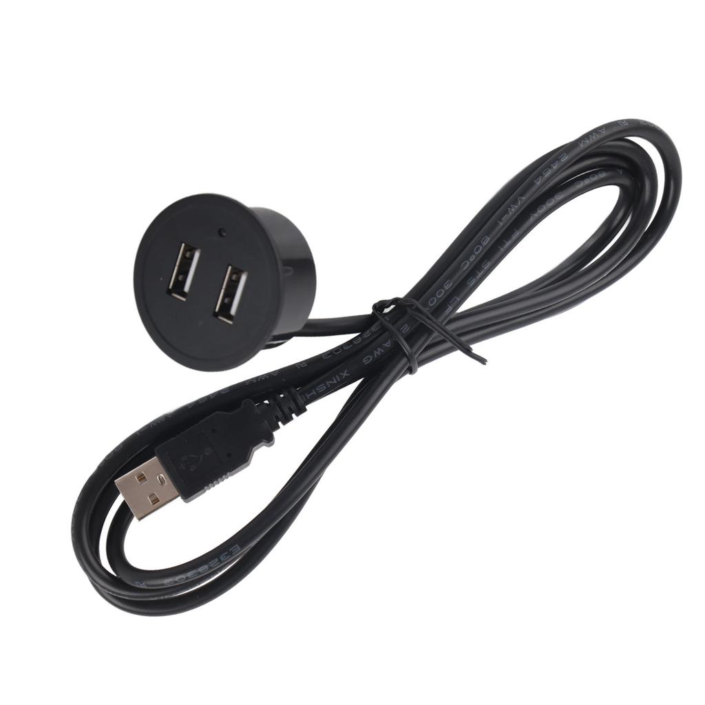 2 USB-разъема для зарядки с кабелем 1,5 м, встроенная установка 5 В 1 А, многоцелевой для мобильного телефона