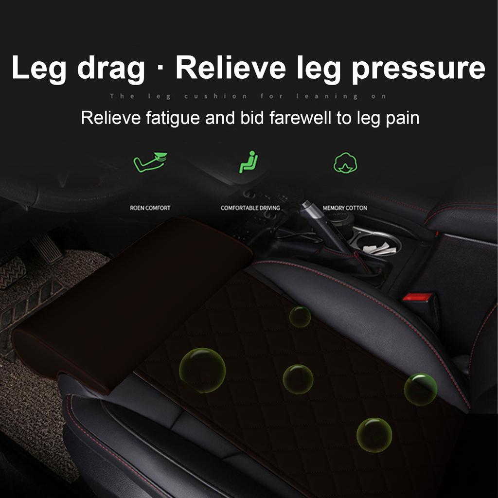 Кожаная подушка для сиденья автомобиля, подушка для поддержки ног, наколенник, защитный коврик для вождения на дальние расстояния, для офиса и дома