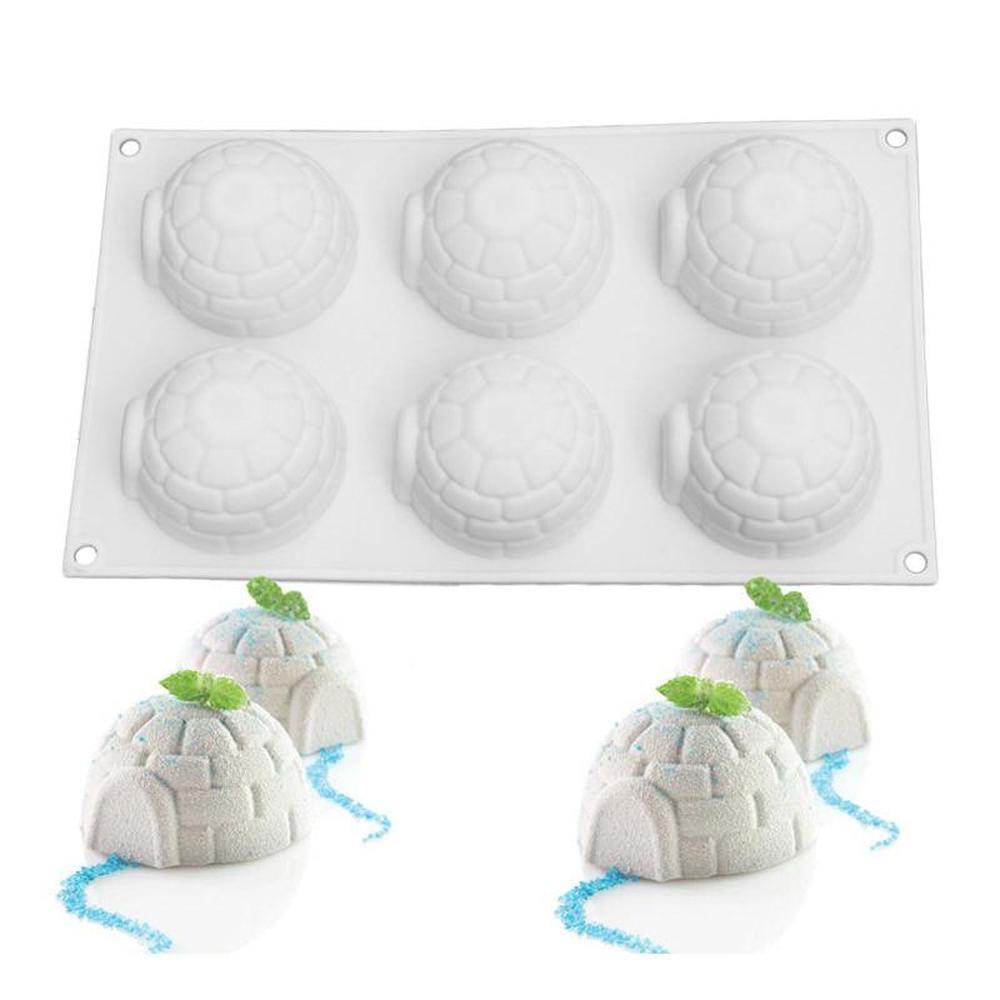 Силиконовая форма 6 полостей Igloo, силиконовая форма для торта для мусса, мороженого, шифоновые аксессуары для выпечки