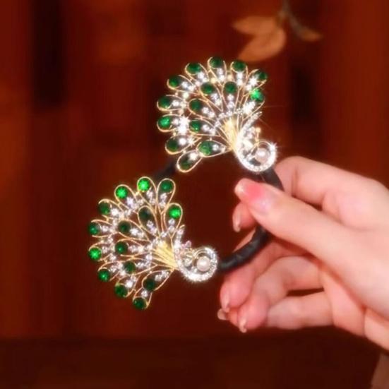 Peacock Shape Hair Clip Bun Maker Women Peacock Hairstyle Twist Multi-Functional Hair Curler Bun Maker Easy Fast Snap Roll Hair Tool for Long Hair
