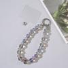 Detachable Crystal Bead Pendant Transparent Phone Lanyard Crystal Bead Keychain  for Women Girls