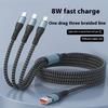 80W Super Fast Charging Three-in-one Data Cable One-to-one 3