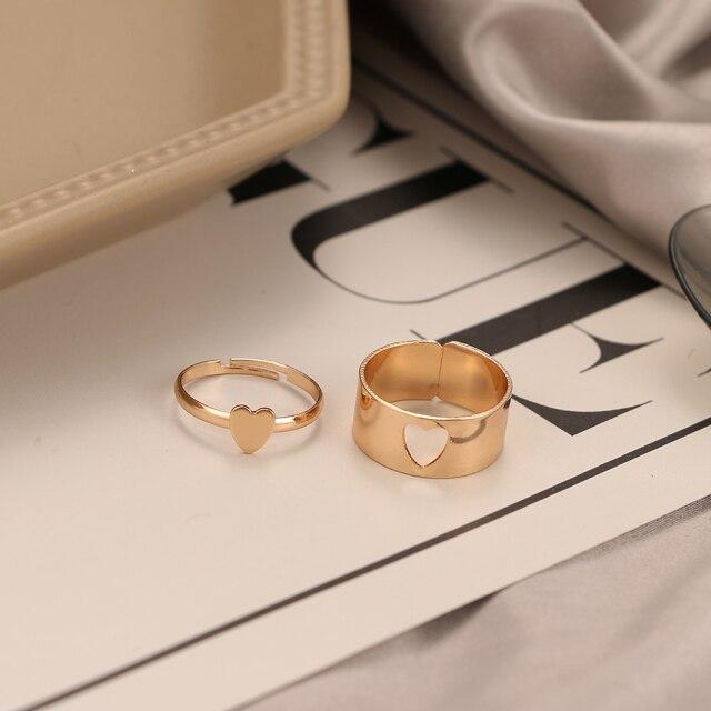 Модные золотые кольца с пламенем для женщин и мужчин, комплект колец для влюбленных пар, помолвка, свадьба, открытые кольца, ювелирные изделия