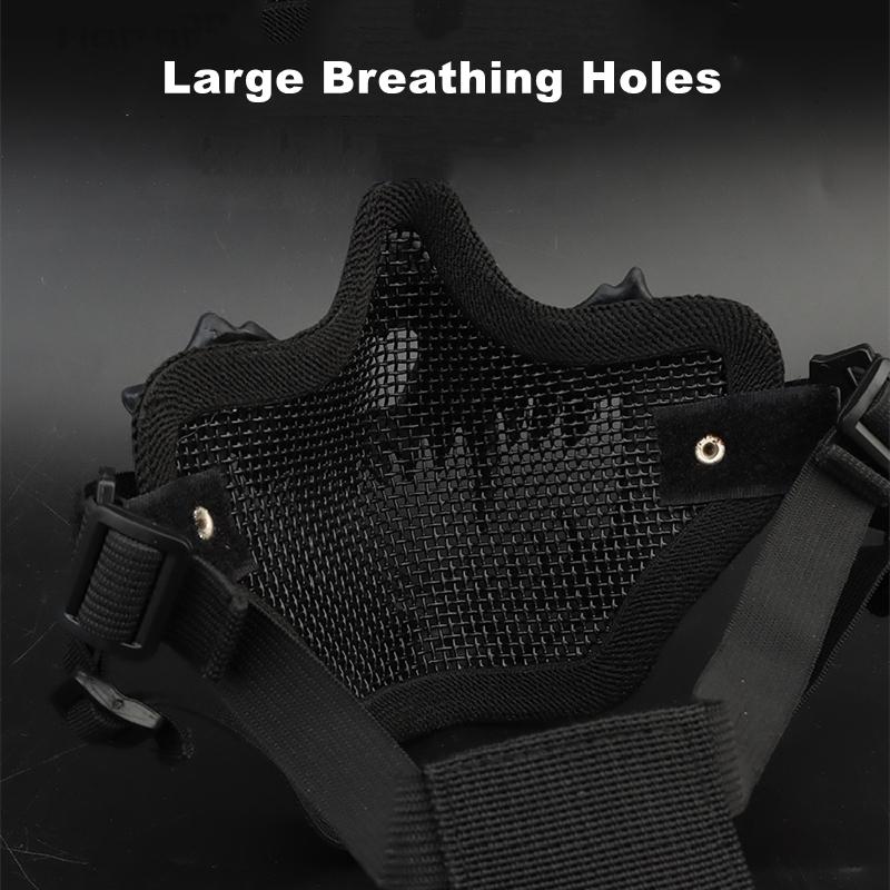 MA-141 Военная Тактическая Страйкбольная Пейнтбольная Маска Бивень Металлическая Сетчатая Маска CS Wargame Полевая Охота Защитные Маски Для Стрельбы