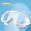 Adult Silicone Waterproof Swimming Glasses Plating Clear Anti-Fog Large Frame Diving Goggles Swim Sports Eyewear with Earplug