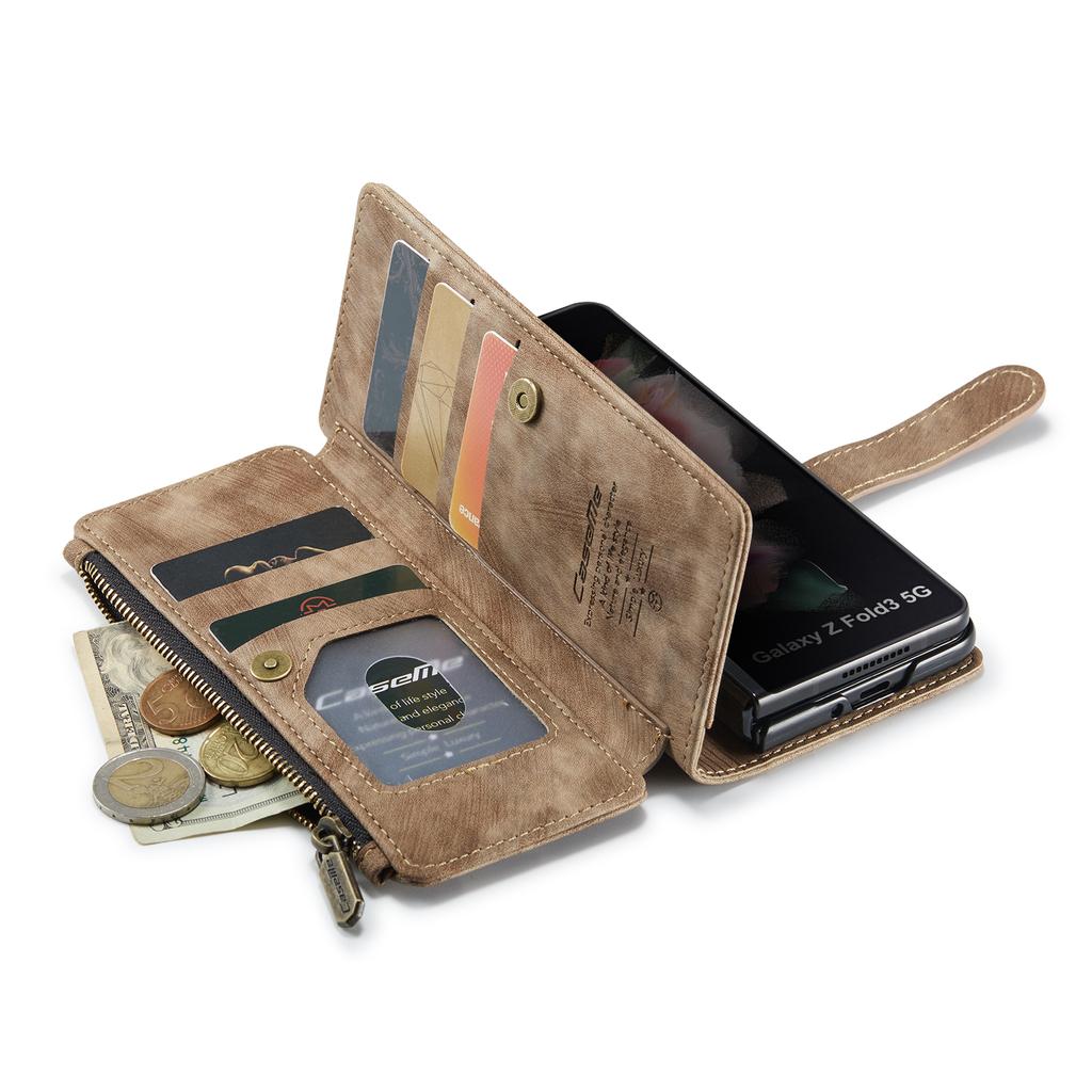 Portable Flip Leather Wallet Cover Case For Samsung Galaxy Z Fold 4 Fold4 Fold 3 5g Fold3 Card Pocket Mobile Phone Bag