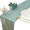 Скатерть-дорожка из мятой марли Bali Yarn - Полупрозрачная, с витым дизайном для богемных свадеб и праздничных вечеринок