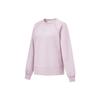 Li Ning Fitness Series Solid Color Knitted Crew Neck Pullover Sweatshirt Women Sweatshirt Lotus-Pink-Purple AWDU116-5