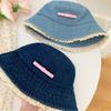 Bow Tie Lace Fisherman Hat Big Brimmed Bow Sunscreen Hat Fashion Denim Bucket Hat  Women