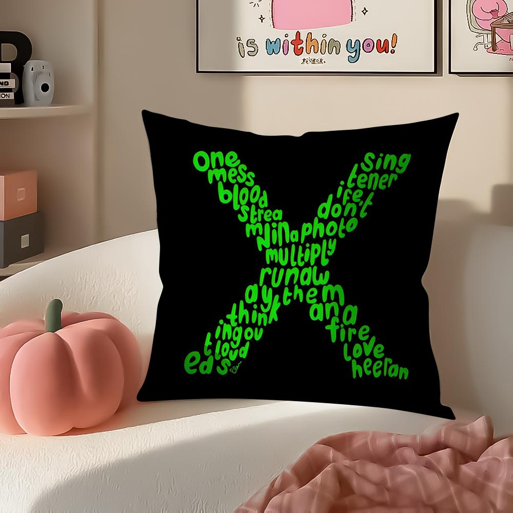 Melodic Pop British Singer EEd Sheeran Cushion Cover Pillowcase Short Plush Invisible zipper Room Sofa Cushion Cover