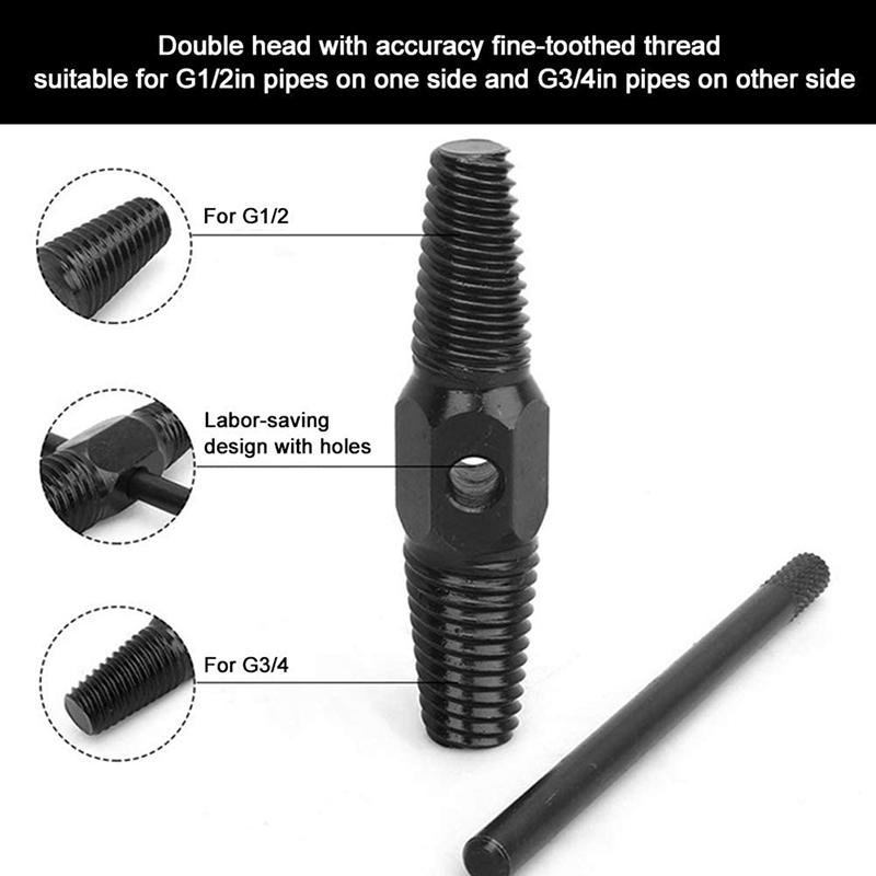 4" 6" Double End Screw Valve Faucet Extractor Pipe Screw Removal Tool Set
