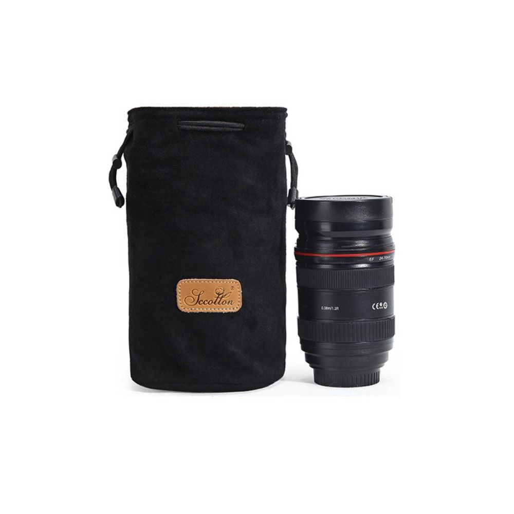 Portable Camera Storage Bag Soft Lens Protective Case Vintage Lens Pouch for Canon/Nikon Camera