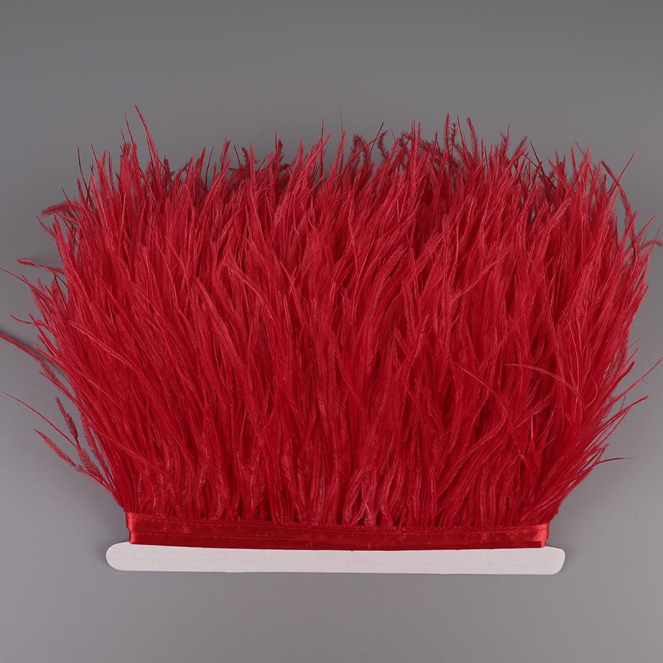 2М Страусиные перья на ленте для рукоделия шитья в платье декоративные перья на тесьме бахрома для одежды