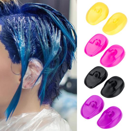 1 Pair Ear Cover Fully Protect Ear Caps Hair Ergonomics Design Coloring Dyeing Accessories for Home