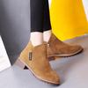 2024 Autumn New S Boots Women's Short Retro British Academic Style  Joker Students Flat Bare Boots Women's Shoes