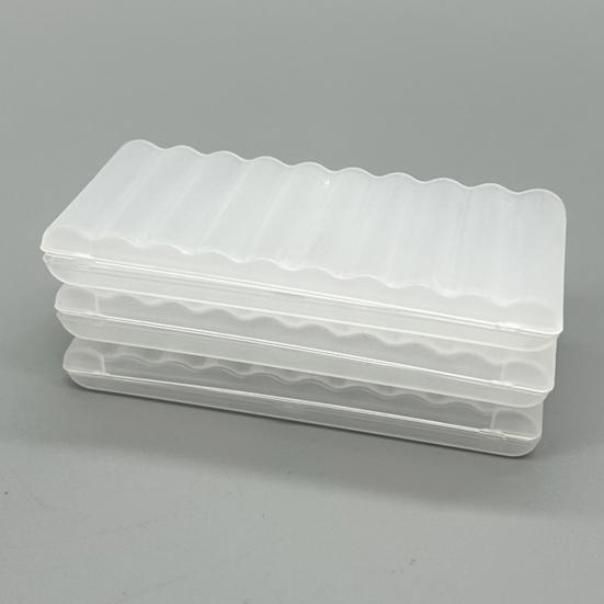 Прозрачный ящик для хранения батареек с крышкой, большая емкость, 10 слотов, компактный портативный органайзер для батареек типа АА, чехол для хранения