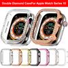 Чехол для ПК с двойным бриллиантом, защита экрана часов от падений, защита от царапин, полная рамка для часов IOS серии 10 42 мм/46 мм