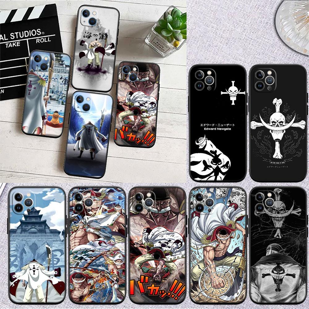 One Piece Edward Newgate Soft Shell Phone Case for iPhone 16 15 14 13 12 Pro Max Plus Mini