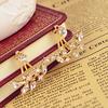 1 Pair Women Earrings Attractive Jewelry Gift Mini Women Rhinestone Ear Studs for Wedding