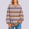 Women's Casual Striped Pullover Long Sleeve Shirt Oversized Sweatshirt