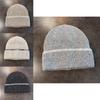 Simple Knitted Hat With Solid Color Design For Autumn And Winter