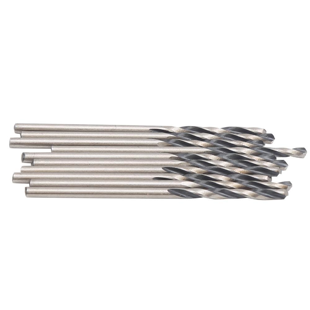 10pcs Small Size Twist Drill Bit Straight Shank High Speed Steel 4241 Drill Bit Hand Tools