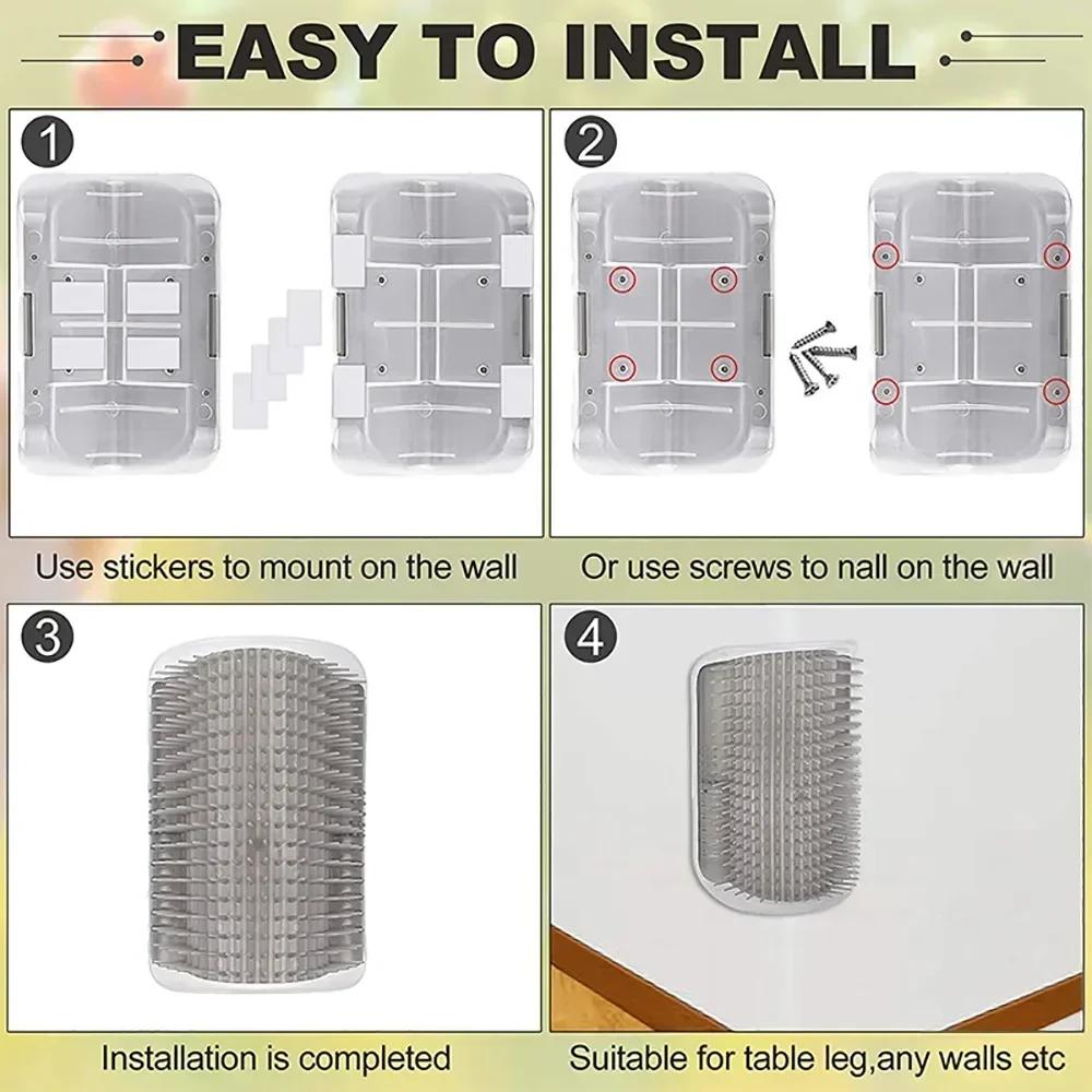 Pet Cat Corner Scrubber Massager Self Groomer Comb Accessories for Cat Scratcher Scratcher Post Scrapers Pet Supplies