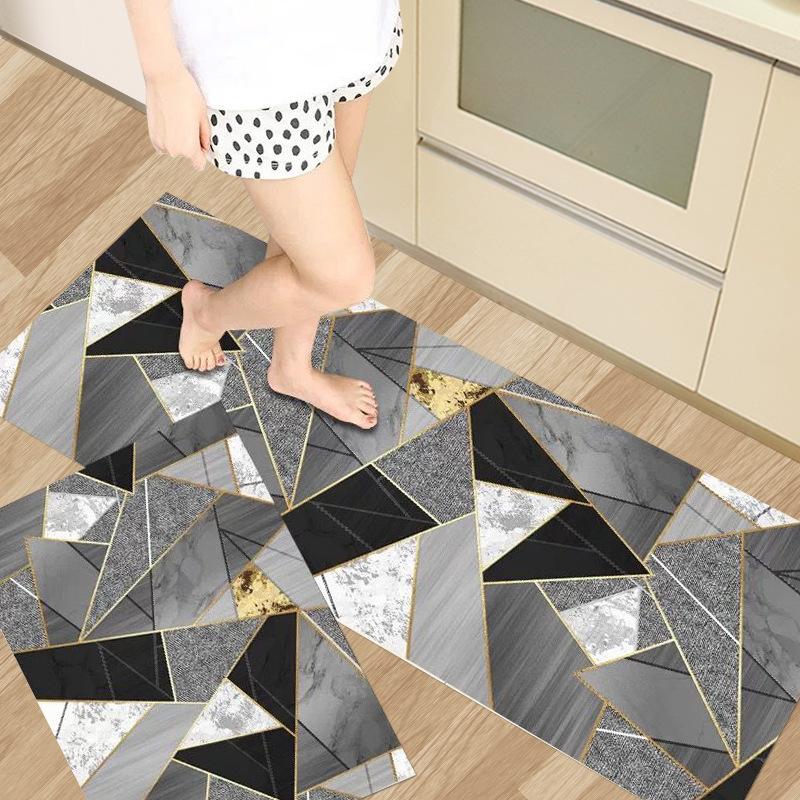 Fashion Simple Nordic Soft Kitchen Rug Anti-Fatigue Kitchen Rug Waterproof Non-Slip Rugs Set Runner Rug Bedside Rug Absorbent Carpet For Kitchen