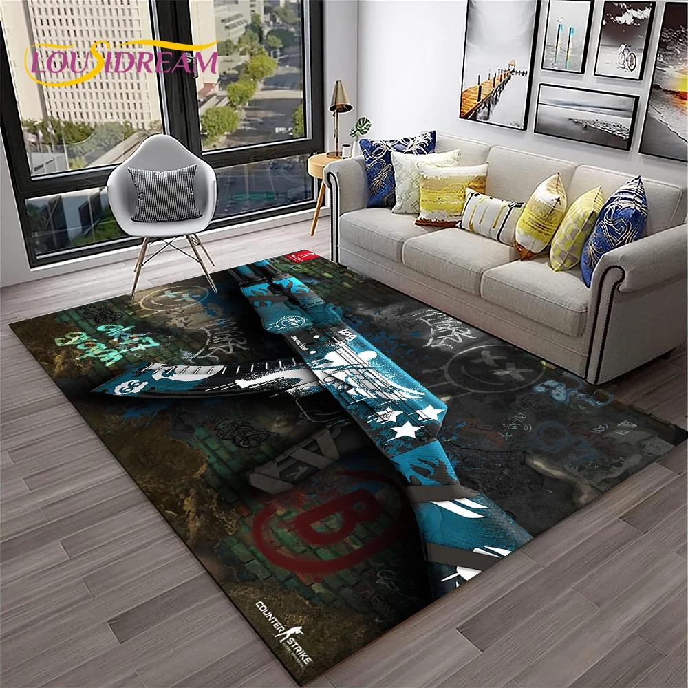 Пистолет-нож Пистолет-патрон USP, AK, M4, AWP, ковер для винтовки, коврик для дома, гостиной, спальни, дивана, коврик для двери, декор, детский нескользящий напольный коврик