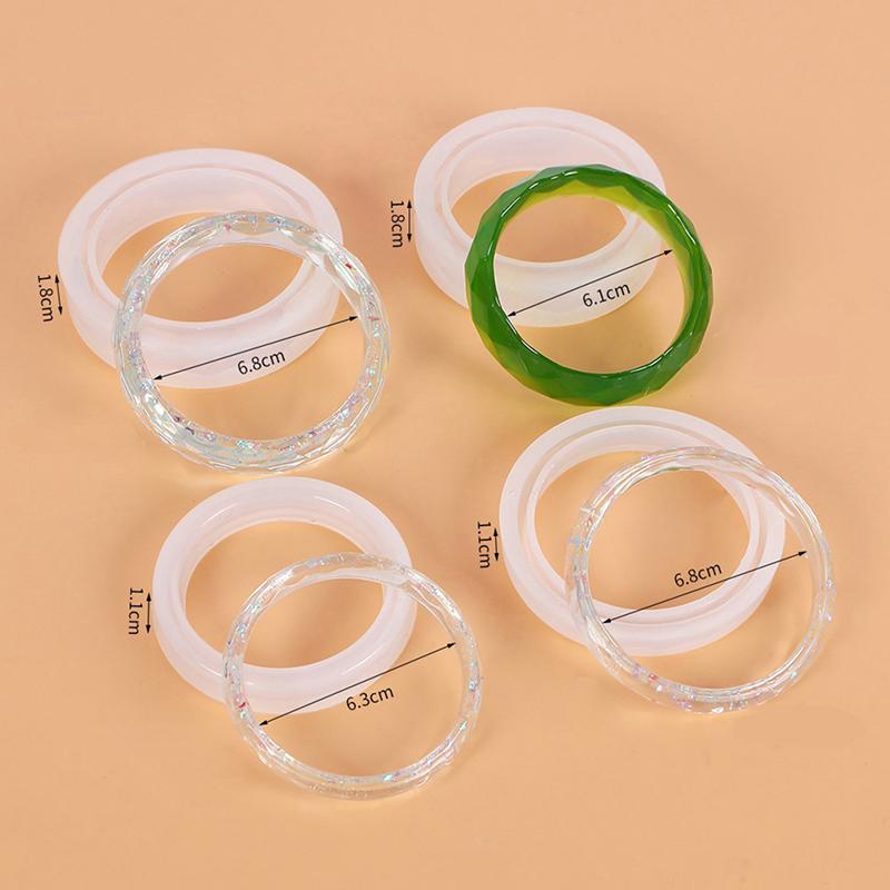1 шт. силиконовая форма для браслета, круглая силиконовая форма для изготовления ювелирных изделий своими руками, смола с сухоцветами, модель ромба для браслета, инструменты для литья