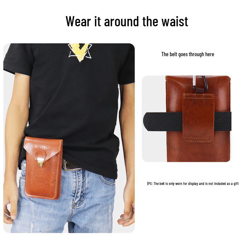 Ультратонкая водонепроницаемая поясная сумка для мобильного телефона для мужчин - Многофункциональная кобура с петлей для ремня, Легкая и модная для использования на открытом воздухе