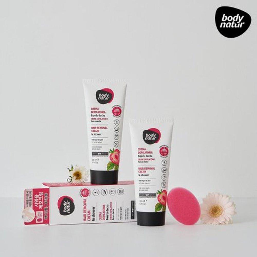 (2 шт.)BODY NATUR Крем для депиляции для душа Все типы кожи Красные фрукты