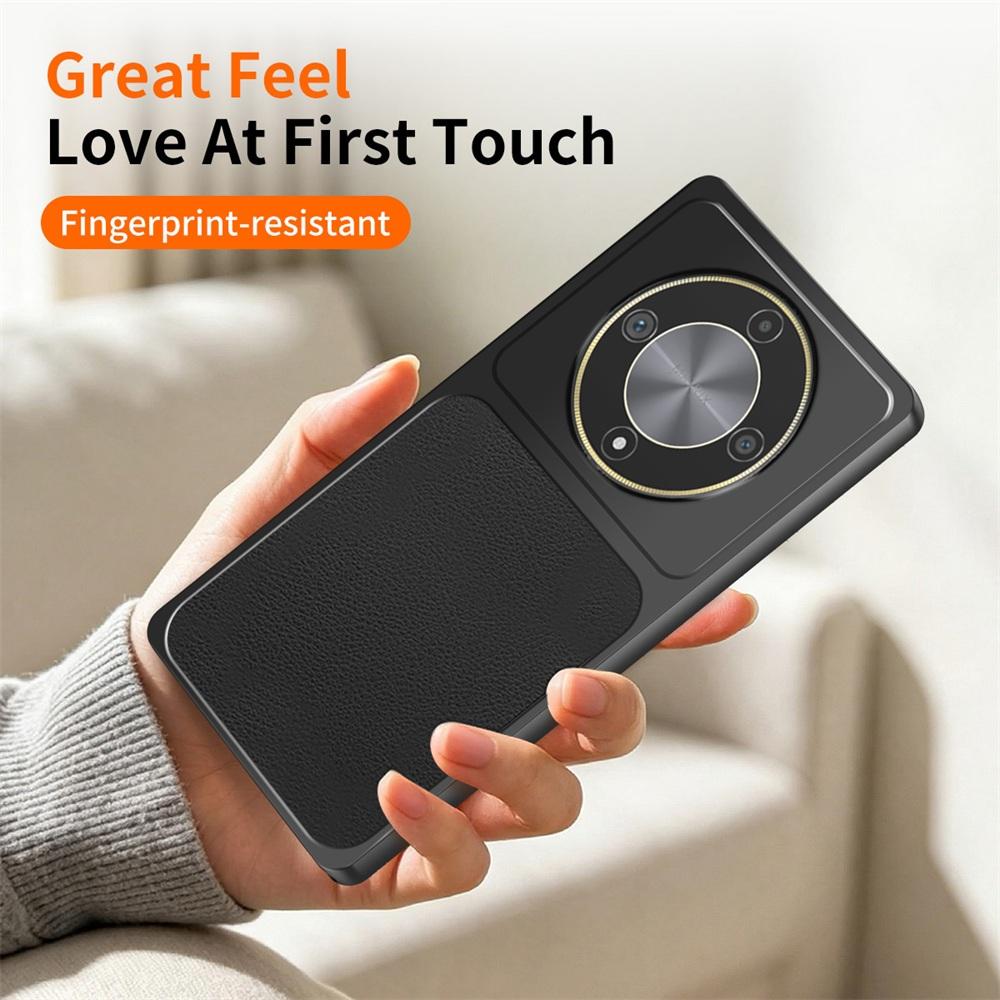 Soft Phone Case for Honor X50 5G,Lambskin Texture Lychee Grain Leather Back Cover for Honor X50 Pro 5G