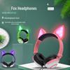 Fox Ears Colorful Luminous Wired 3.5mm Headset