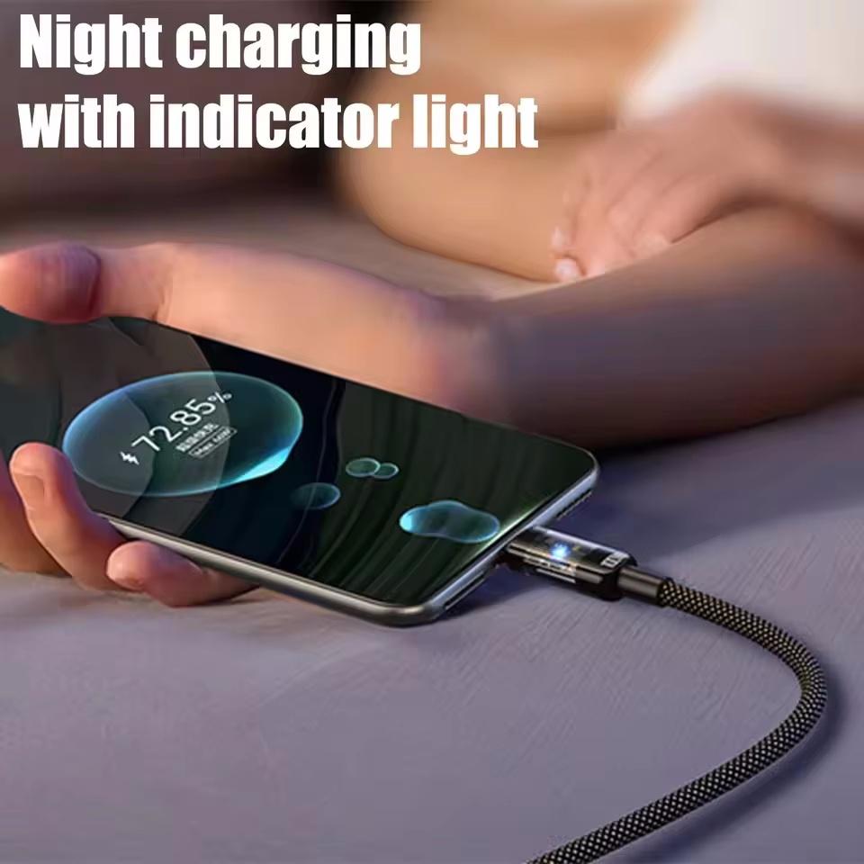 240W Nylon Cable USB Type C Super Fast Charging Cable For Samsung Huawei Honor LED Digital Display Fast Charger Data Cord