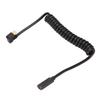 Type C Charging Data Cable Male to Female 4K 60Hz U Shaped Elbow Spring Data Extension Cord for Car Laptop PC