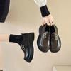 British Style Small Leather Shoes Spring and Autumn Increased Loafers Women's Thick-soled Single Shoes Student Mary Jane Shoes