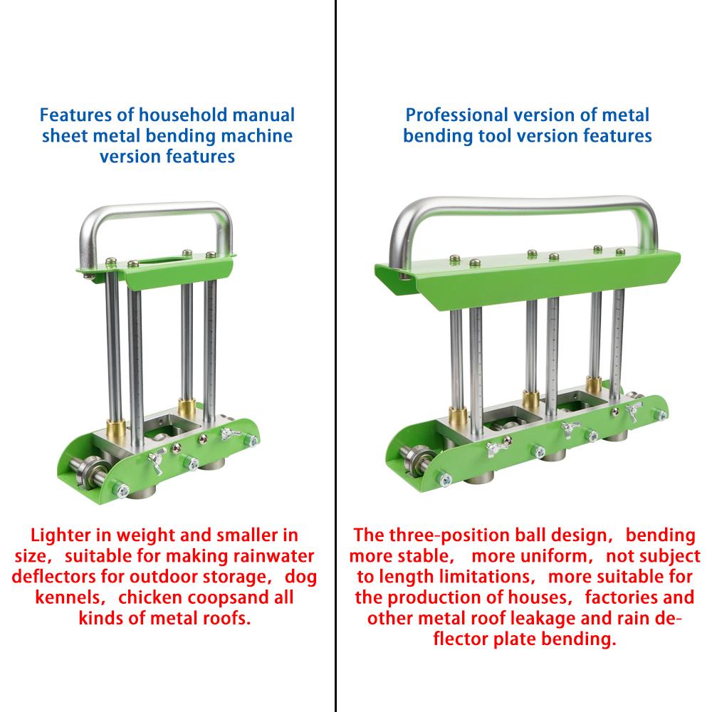 Lightweight/Professional Version Metal Edge Roller Bending Tool for Making Folding Edges & Rain Diverter for Various Metal Roofs